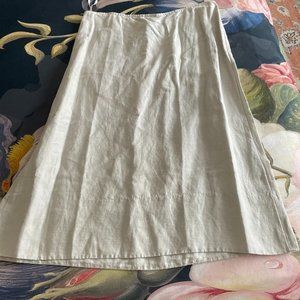 NWT Eileen Fisher Silk Linen Midi Skirt Small